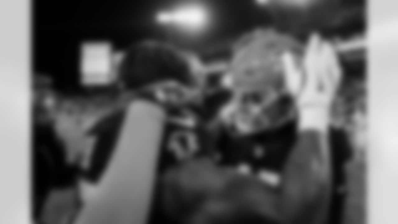 Atlanta Falcons kicker Zane Gonzalez #45 celebrates after scoring a field goal during the Week 15 Game against the Tampa Bay Buccaneers at Raymond James Stadium in Tampa, Florida on Thursday, December 11, 2025. (Photo by Jay Bendlin/Atlanta Falcons)