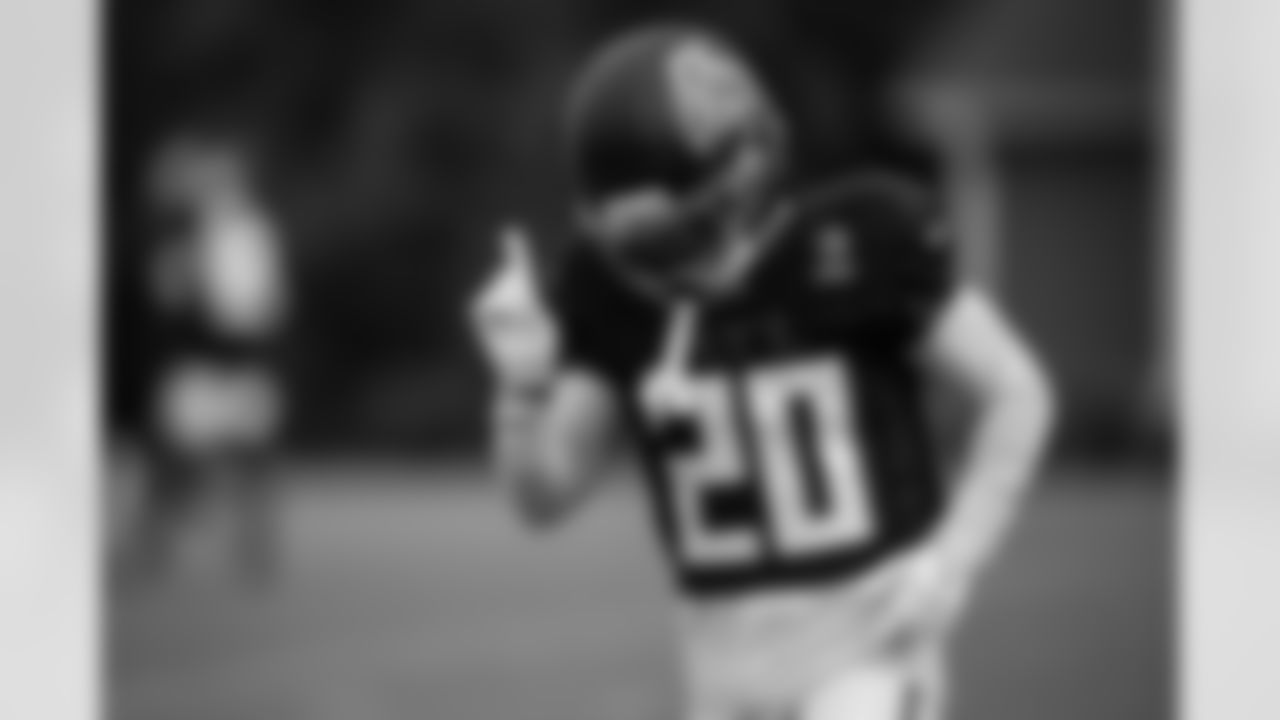 Atlanta Falcons cornerback Dee Alford #20 during joint practice with the Tennessee Titans during the 2025 AT&T Training Camp at the Atlanta Falcons Training Facility in Flowery Branch, Ga. On Tuesday, August 12, 2025. (Photo by Jay Bendlin/Atlanta Falcons)