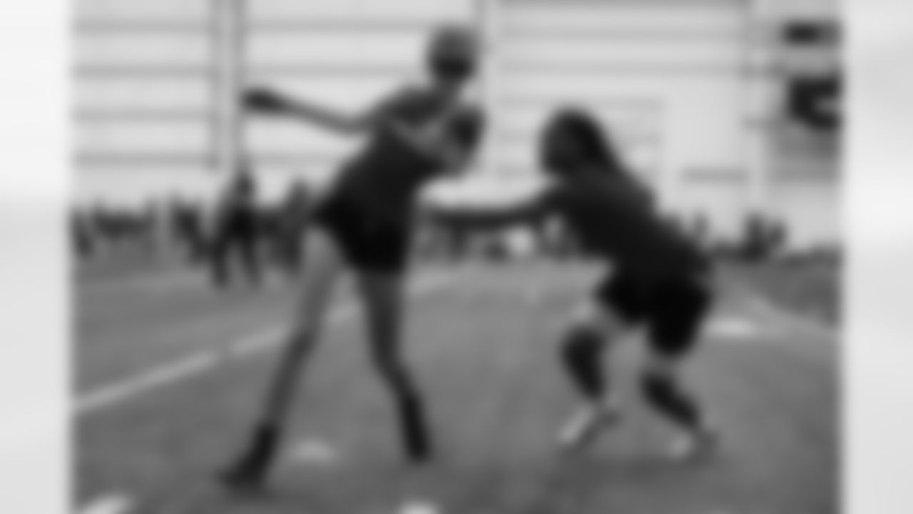 Scenes from the Atlanta Falcons Girls Flag Clinic at the Atlanta Falcons Training Facility in Flowery Branch, Ga. on Tuesday, February 17, 2026. (Photo by Kathryn Skeean/Atlanta Falcons)