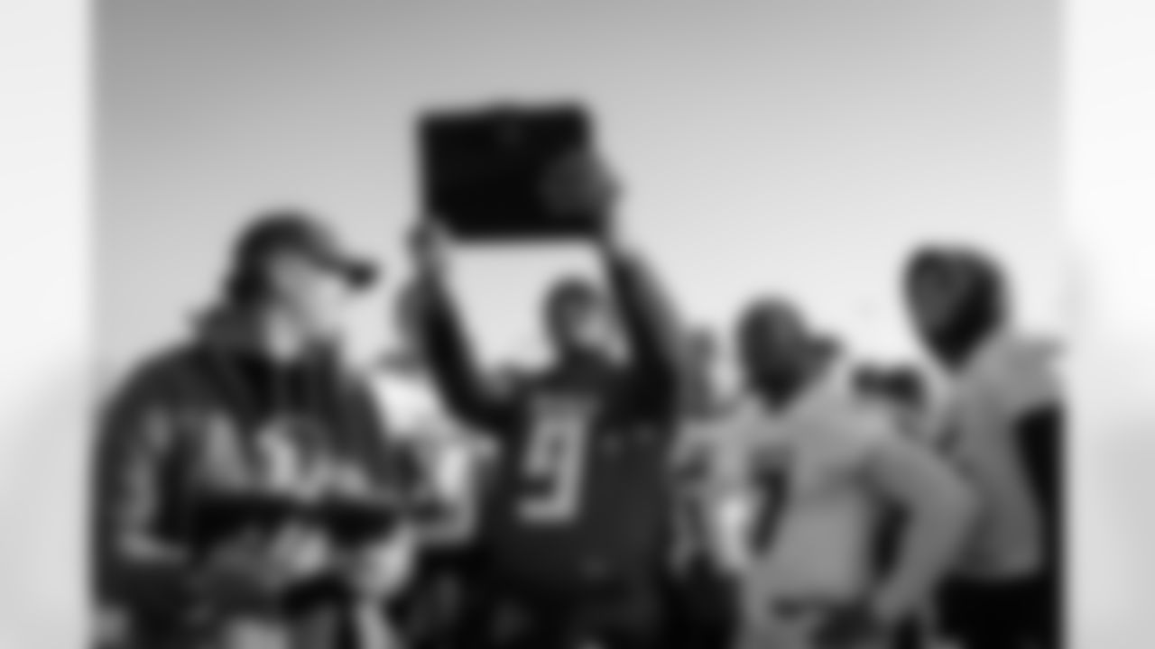 Atlanta Falcons quarterback Michael Penix Jr. #9 during practice at the FC Union Berlin Training Facility in Berlin, Germany on Friday, November 7, 2025. (Photo by Brandon Magnus/Atlanta Falcons)