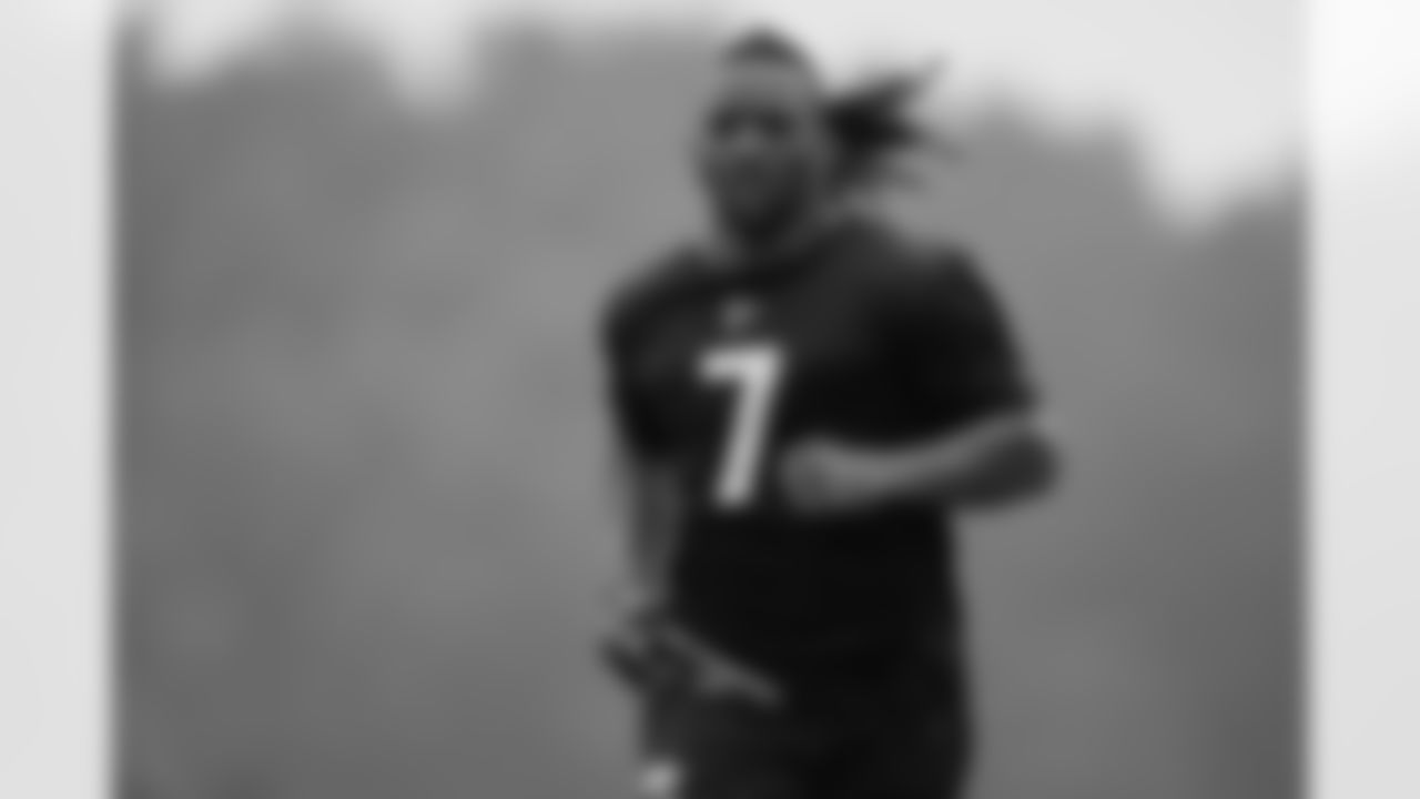 Atlanta Falcons running back Bijan Robinson #7 during a workout during the offseason program at Atlanta Falcons Training Facility in Flowery Branch, Georgia, on Tuesday, April 29, 2025. (Photo by Jay Bendlin/Atlanta Falcons)