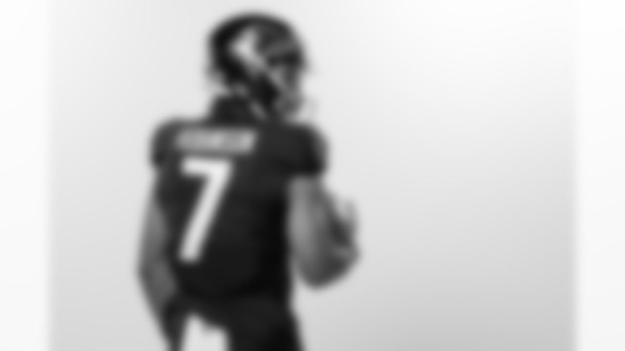 Atlanta Falcons running back Bijan Robinson #7 poses for a photo during 2025 Creative Days at the Atlanta Falcons Training Facility in Flowery Branch, Ga. On Monday, June 9, 2025. (Photo by Jay Bendlin/Atlanta Falcons)