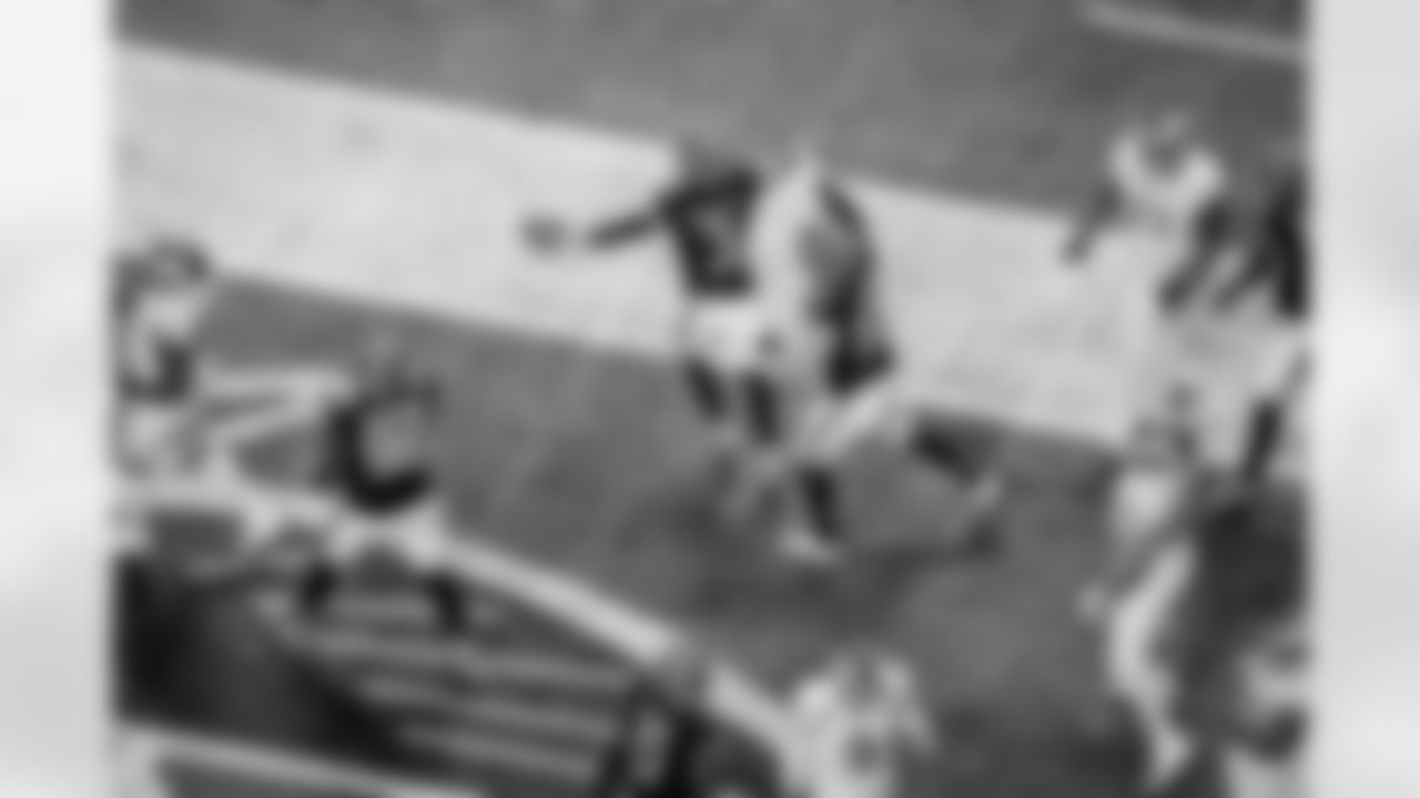 Atlanta Falcons safety Jessie Bates III #3 gets an interception for a touchdown during the Week 17 Game against the Los Angeles Rams at Mercedes-Benz Stadium in Atlanta, Georgia on Monday, December 29, 2025. (Photo by Jay Bendlin/Atlanta Falcons)