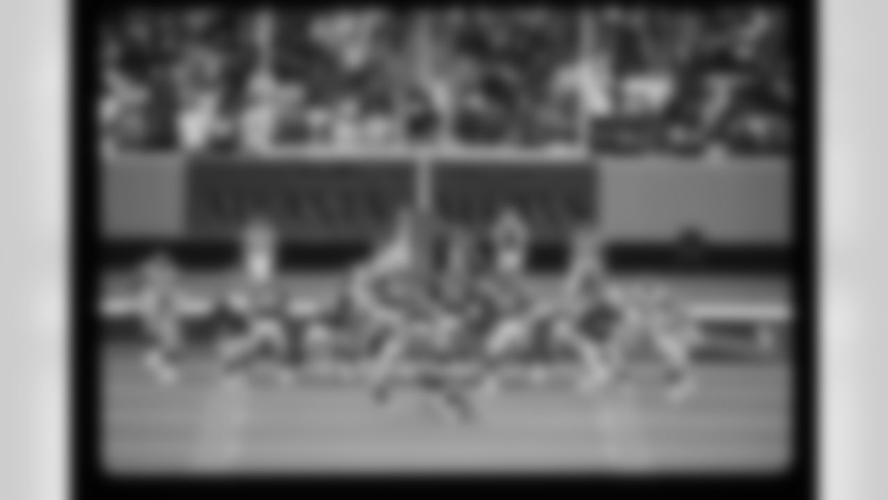 Atlanta Falcons kicker Norm Johnson #9 during the game in Atlanta against the Los Angeles Rams on September 11, 1994. (Photo by Jimmy Cribb)