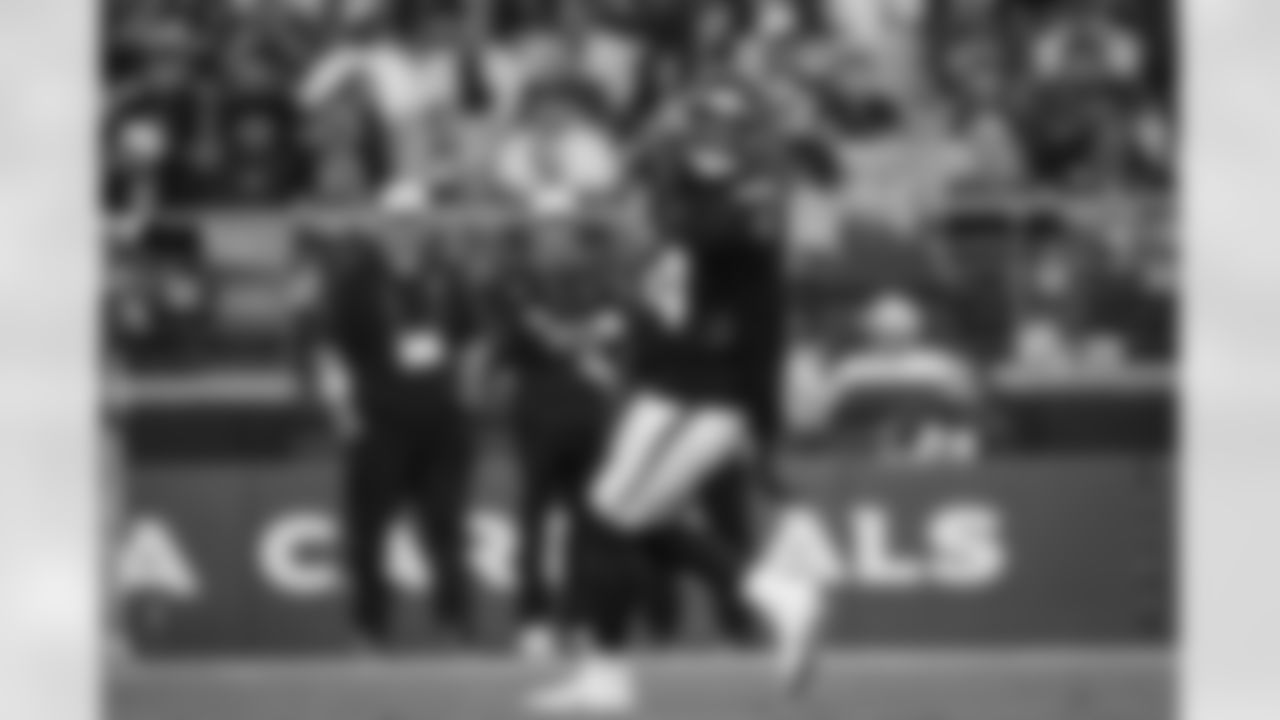 Atlanta Falcons defensive tackle Brandon Dorlus #54 reacts after a sack during the fourth quarter of the Week 16 Game against the Arizona Cardinals at State Farm Stadium in Glendale, Arizona on Sunday, December 21, 2025. (Photo by Jay Bendlin/Atlanta Falcons)