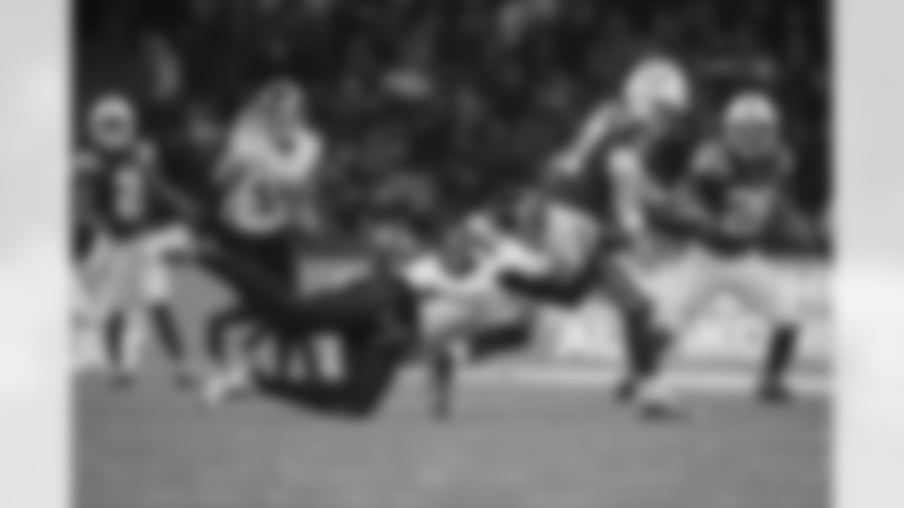 Atlanta Falcons defensive lineman Zach Harrison #96 during the Week 10 Game against the Indianapolis Colts at Olympic Stadium in Berlin, Germany on Sunday, November 9, 2025. (Photo by Jay Bendlin/Atlanta Falcons)