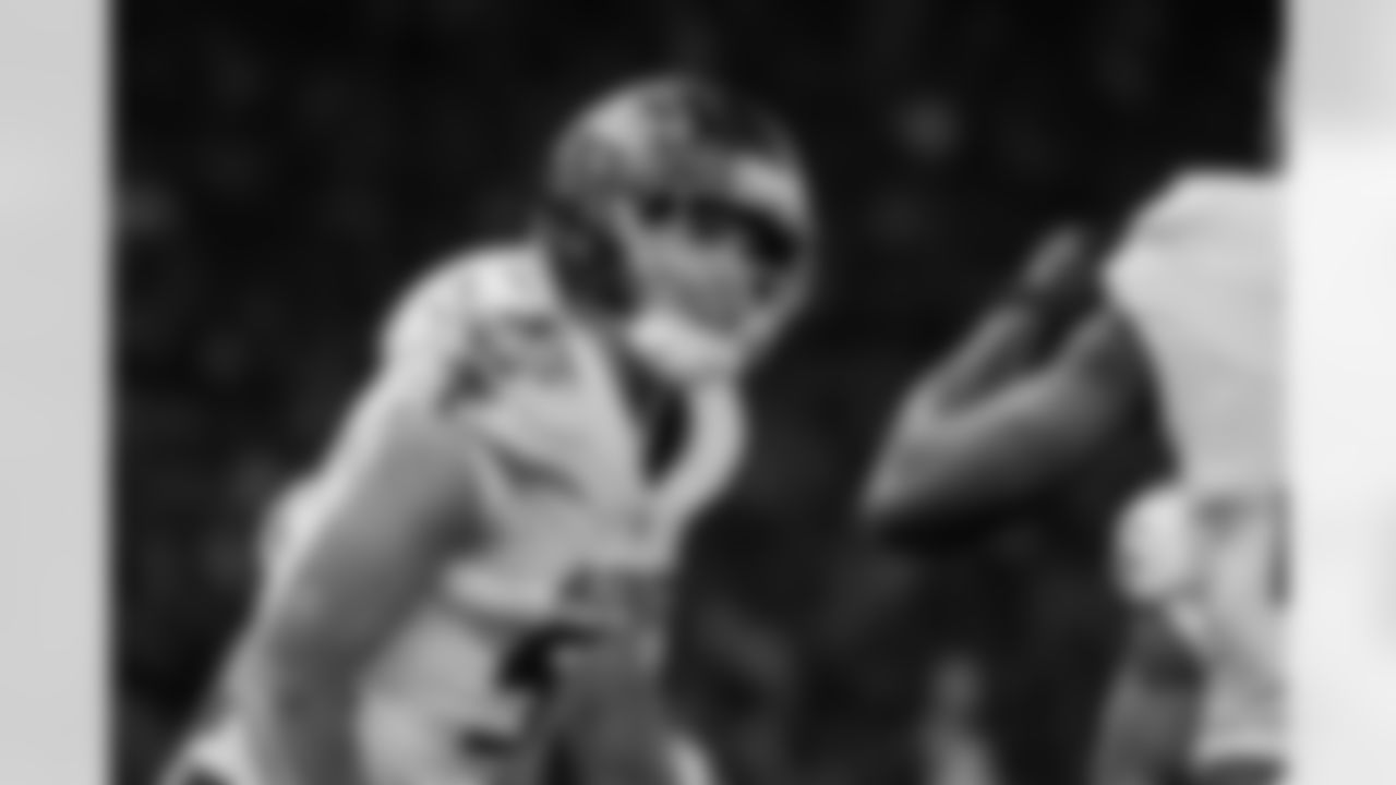 Atlanta Falcons wide receiver Drake London #5 celebrates after scoring a touchdown during the second quarter of the Week 10 Game against the Indianapolis Colts at Olympic Stadium in Berlin, Germany on Sunday, November 9, 2025. (Photo by Taylor McLaughlin/Atlanta Falcons)