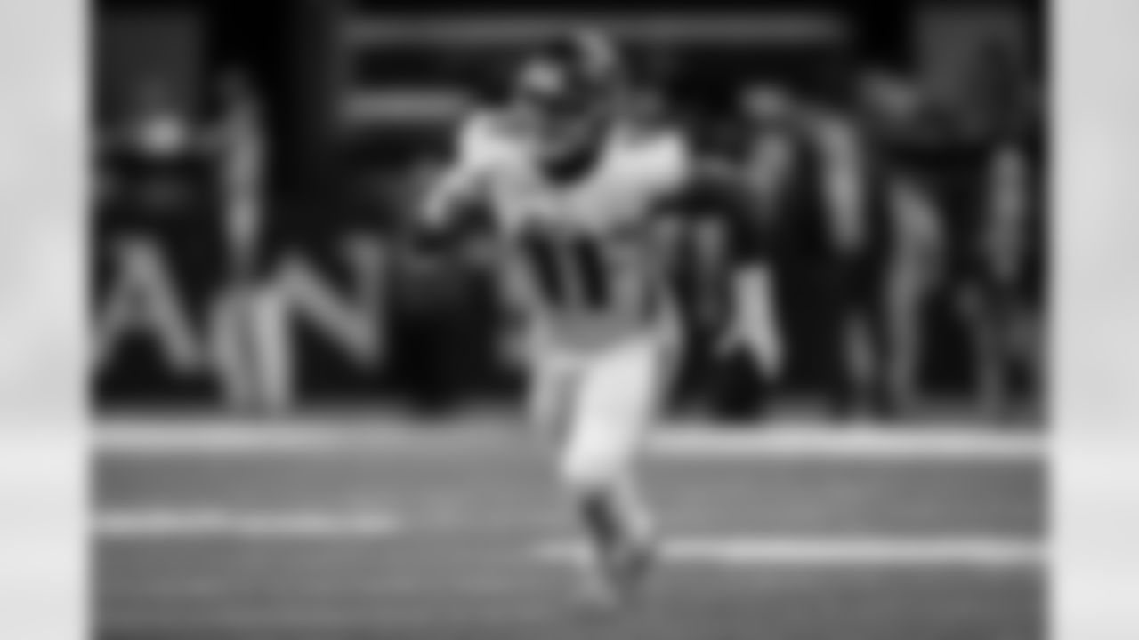 Atlanta Falcons edge rusher Jalon Walker #11 during the Week 12 Game against the New Orleans Saints at Caesars Superdome in New Orleans, Louisiana on Sunday, November 23, 2025. (Photo by Jay Bendlin/Atlanta Falcons)