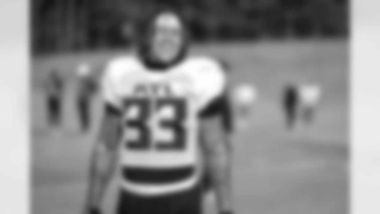 Atlanta Falcons defensive back Billy Bowman Jr. #33 during practice at Atlanta Falcons Training Facility in Flowery Branch, Georgia, on Thursday, November 13, 2025. (Photo by Taylor McLaughlin/Atlanta Falcons)