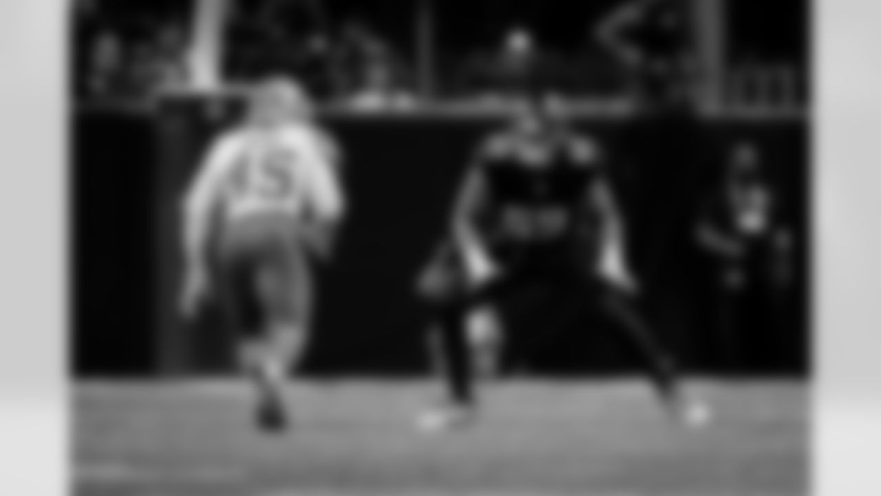 Atlanta Falcons offensive lineman Jack Nelson #69 during the Preseason Game against the Detroit Lions at Mercedes-Benz Stadium in Atlanta, Georgia on Friday, August 8, 2025. (Photo by Jay Bendlin/Atlanta Falcons)