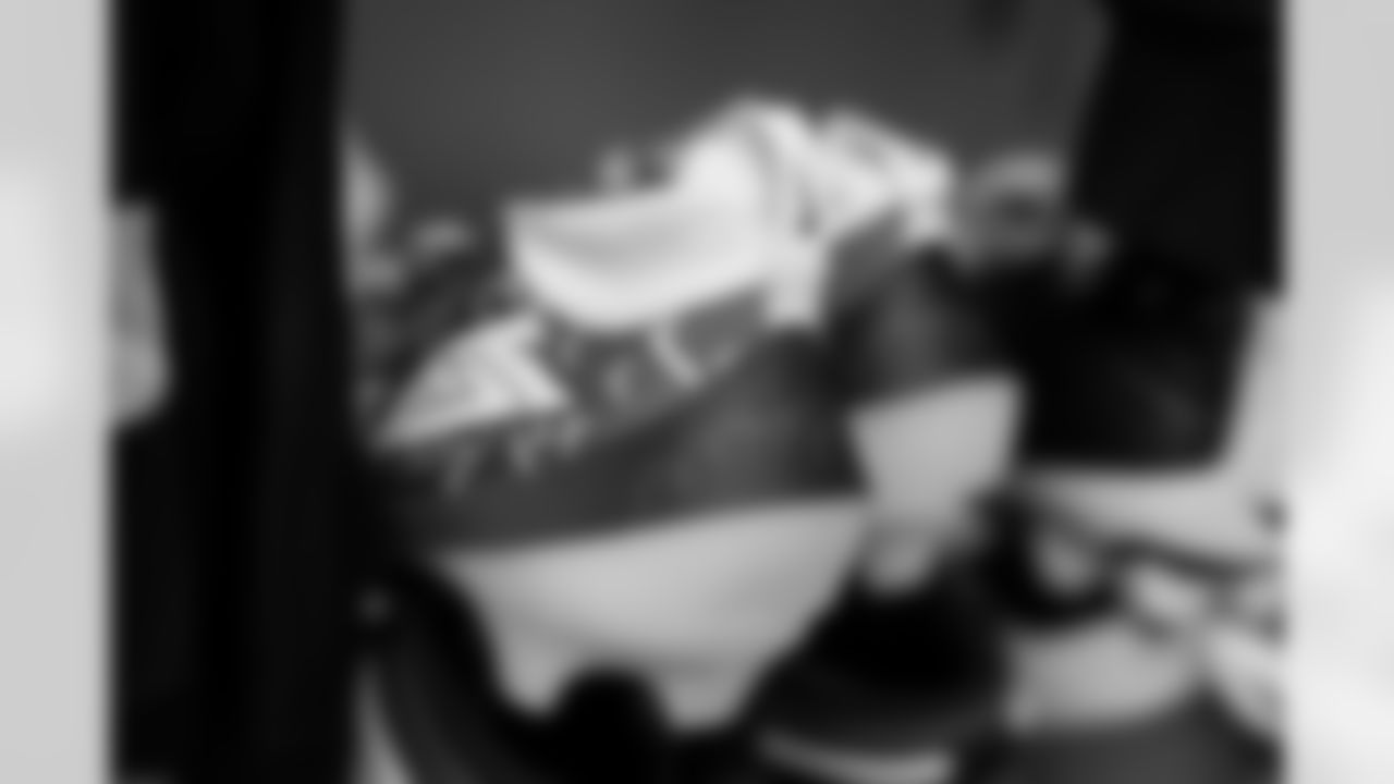 General view of equipment before the Week 12 Game against the New Orleans Saints at Caesars Superdome in New Orleans, Louisiana on Sunday, November 23, 2025. (Photo by Taylor McLaughlin/Atlanta Falcons)