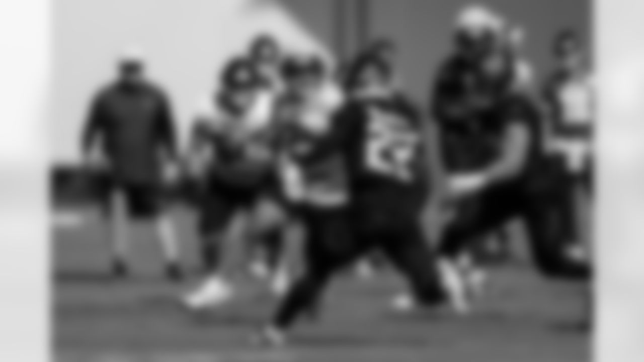 Atlanta Falcons running back Tyler Allgeier #25 during Back Together Saturday during 2025 AT&T Training Camp at the Atlanta Falcons Training Facility in Flowery Branch, Ga. On Saturday, July 26, 2025. (Photo by Taylor McLaughlin/Atlanta Falcons)