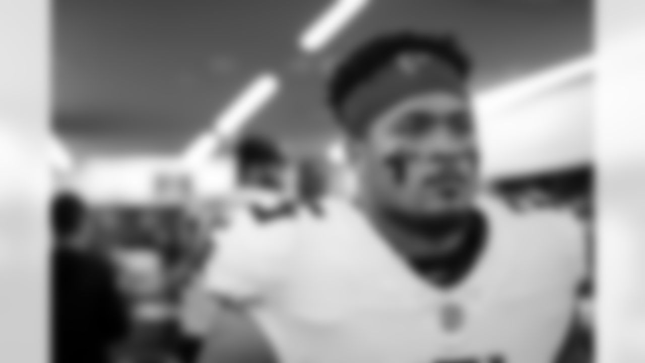 Atlanta Falcons running back Tyler Allgeier #25 before the Week 12 Game against the New Orleans Saints at Caesars Superdome in New Orleans, Louisiana on Sunday, November 23, 2025. (Photo by Jay Bendlin/Atlanta Falcons)