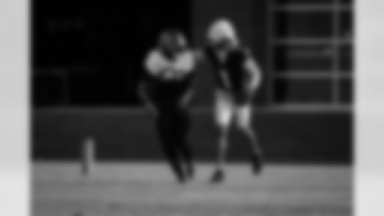 Atlanta Falcons wide receiver Darnell Mooney #1 during practice at Atlanta Falcons Training Facility in Flowery Branch, Georgia, on Thursday, November 13, 2025. (Photo by Taylor McLaughlin/Atlanta Falcons)