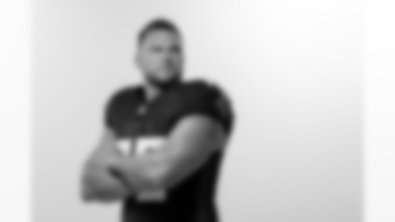 Atlanta Falcons tackle Jake Matthews #70 poses for a photo during 2025 Creative Days at the Atlanta Falcons Training Facility in Flowery Branch, Ga. On Wednesday, June 4, 2025. (Photo by Jay Bendlin/Atlanta Falcons)