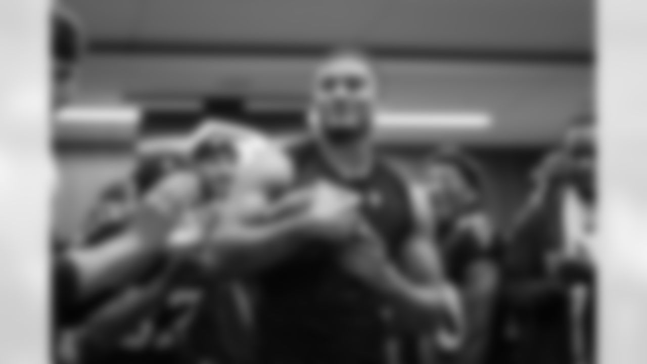 Atlanta Falcons safety Xavier Watts #31 in the locker room after the Week 17 Game against the Los Angeles Rams at Mercedes-Benz Stadium in Atlanta, Georgia on Monday, December 29, 2025. (Photo by Jay Bendlin/Atlanta Falcons)