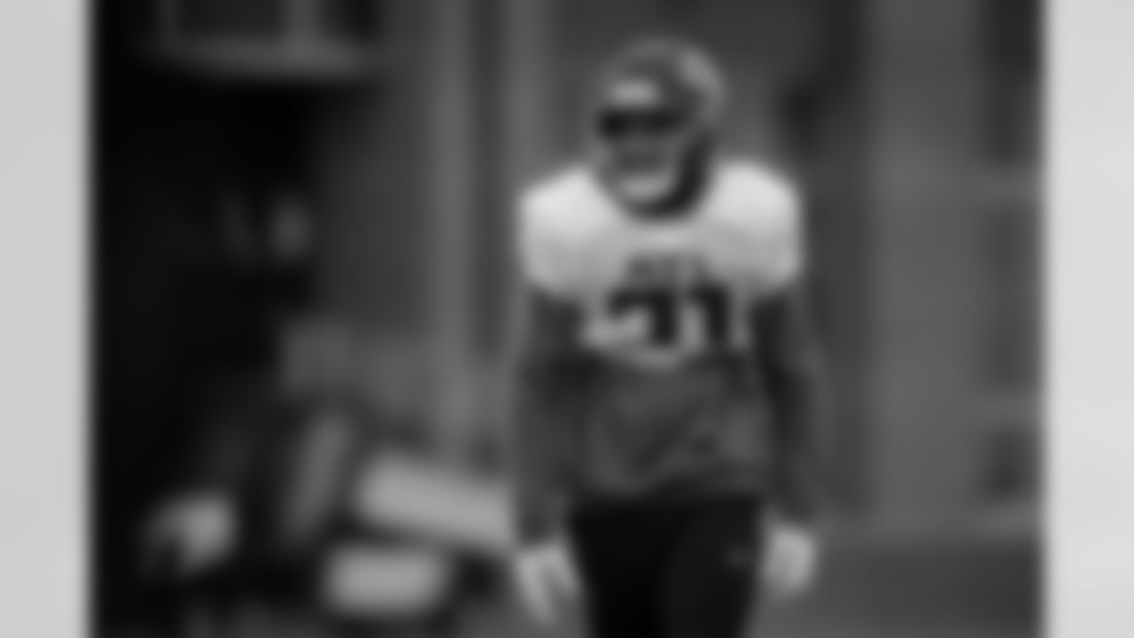 Atlanta Falcons safety Xavier Watts #31 during practice at Atlanta Falcons Training Facility in Flowery Branch, Georgia, on Thursday, December 4, 2025. (Photo by Taylor McLaughlin/Atlanta Falcons)