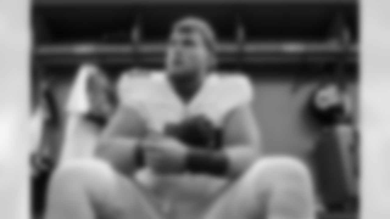 Atlanta Falcons offensive lineman Jack Nelson #69 before the Week 12 Game against the New Orleans Saints at Caesars Superdome in New Orleans, Louisiana on Sunday, November 23, 2025. (Photo by Jay Bendlin/Atlanta Falcons)