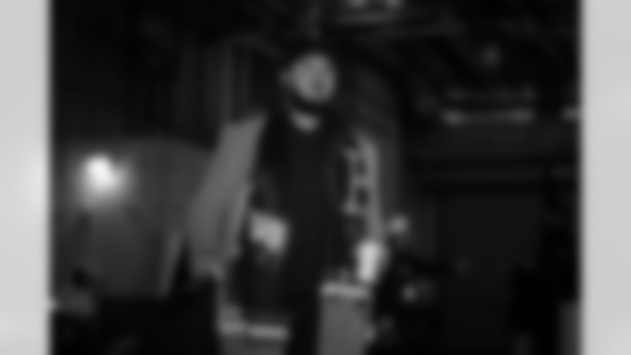 Atlanta Falcons long snapper Liam McCullough #49 arrives before the Week 13 Game against the New York Jets at Metlife Stadium in East Rutherford, New Jersey on Sunday, November 30, 2025. (Photo by Jay Bendlin/Atlanta Falcons)