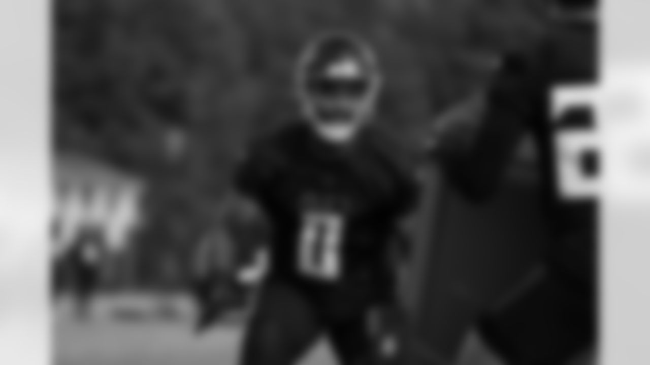 Atlanta Falcons outside linebacker Divine Deablo #0 during the Practice at Atlanta Falcons Training Facility in Flowery Branch, Georgia on Wednesday, November 19, 2025. (Photo by Jay Bendlin/Atlanta Falcons)