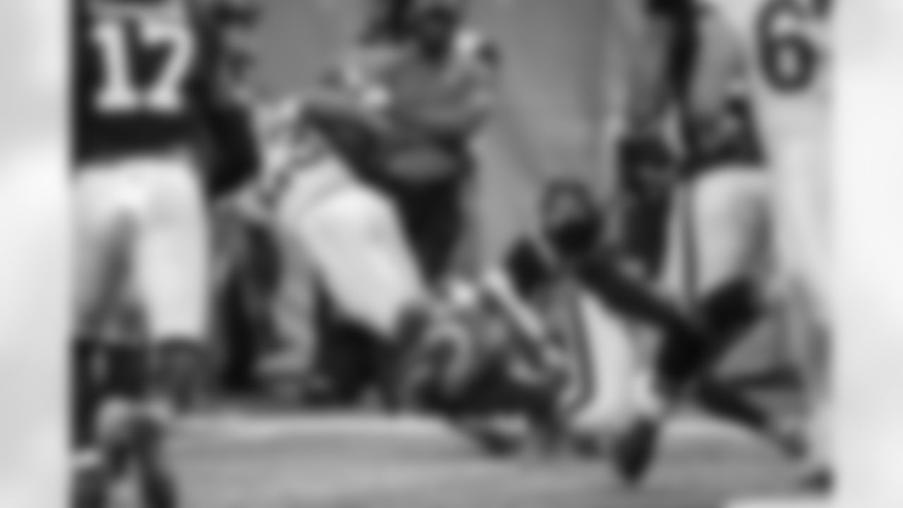 Atlanta Falcons cornerback A.J. Terrell Jr. #24 makes a tackle during the Week 17 Game against the Los Angeles Rams at Mercedes-Benz Stadium in Atlanta, Georgia on Monday, December 29, 2025. (Photo by Taylor McLaughlin/Atlanta Falcons)