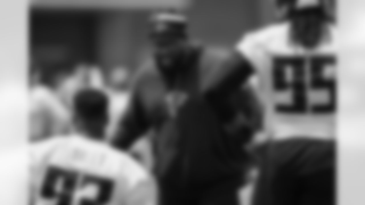 Atlanta Falcons defensive line coach Nate Ollie during mandatory minicamp at Atlanta Falcons Training Facility in Flowery Branch, Georgia, on Wednesday, June 11, 2025. (Photo by Jay Bendlin/Atlanta Falcons)