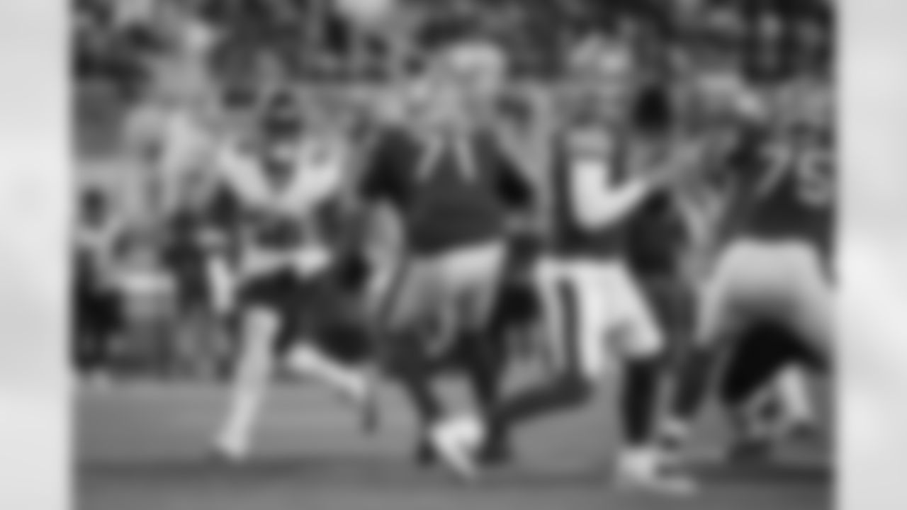 Atlanta Falcons edge rusher Leonard Floyd #56 during the Week 7 Game against the San Francisco 49ers at Levi's Stadium in Santa Clara, California on Sunday, October 19, 2025. (Photo by Jay Bendlin/Atlanta Falcons)