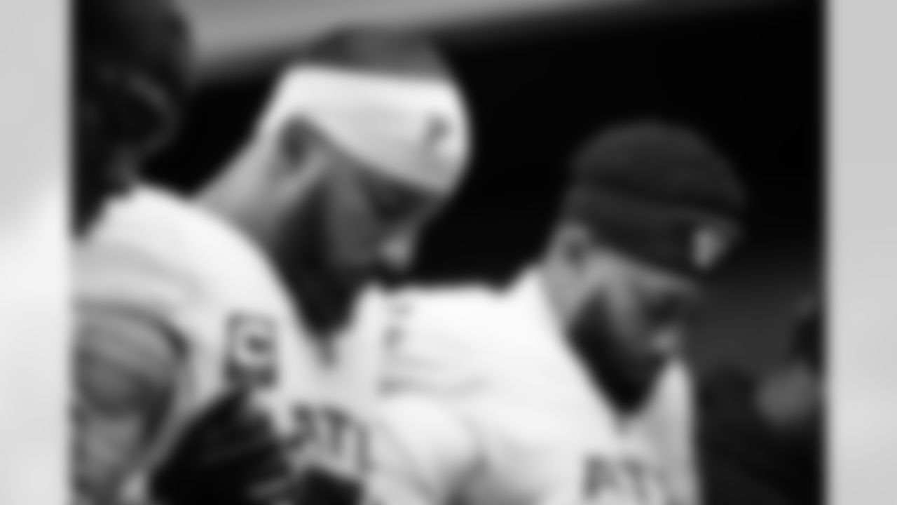 Atlanta Falcons safety Jessie Bates III #3 prepares in the locker room before the Week 10 Game against the Indianapolis Colts at Olympic Stadium in Berlin, Germany on Sunday, November 9, 2025. (Photo by Jay Bendlin/Atlanta Falcons)