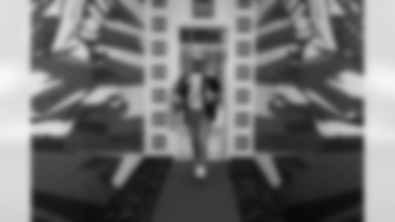 Atlanta Falcons long snapper Liam McCullough #49 arrives before the Week 17 Game against the Los Angeles Rams at Mercedes-Benz Stadium in Atlanta, Georgia on Monday, December 29, 2025. (Photo by Taylor McLaughlin/Atlanta Falcons)