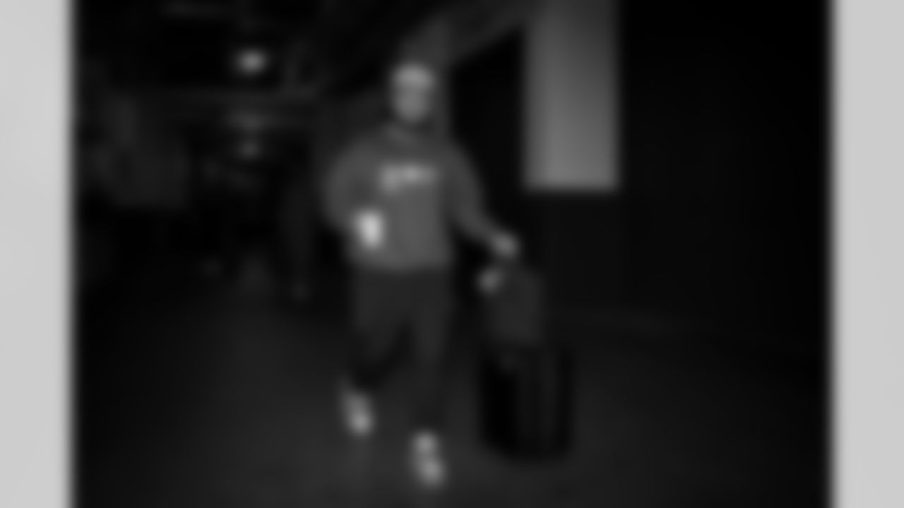 Atlanta Falcons long snapper Liam McCullough #49 arrives before the Week 12 Game against the New Orleans Saints at Caesars Superdome in New Orleans, Louisiana on Sunday, November 23, 2025. (Photo by Jay Bendlin/Atlanta Falcons)