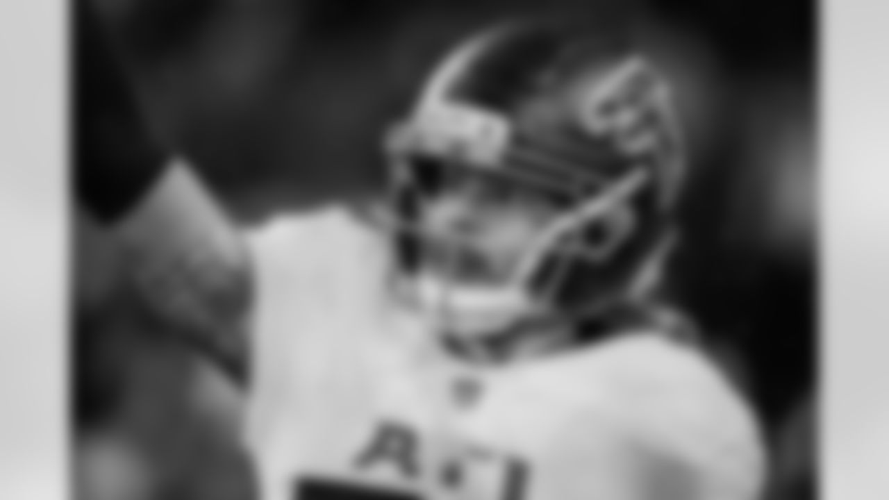 Atlanta Falcons cornerback Mike Ford Jr. #28 reacts during the fourth quarter of the Week 13 Game against the New York Jets at Metlife Stadium in East Rutherford, New Jersey on Sunday, November 30, 2025. (Photo by Taylor McLaughlin/Atlanta Falcons)