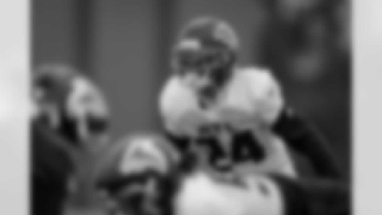 Atlanta Falcons cornerback A.J. Terrell Jr. #24 during practice at Atlanta Falcons Training Facility in Flowery Branch, Georgia, on Thursday, December 4, 2025. (Photo by Taylor McLaughlin/Atlanta Falcons)