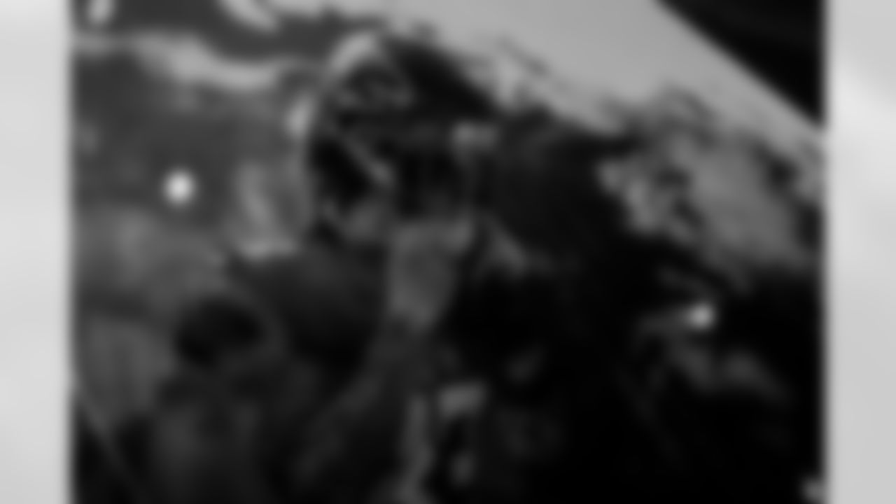 Atlanta Falcons defensive back Billy Bowman Jr. #33 in the tunnel before the Week 11 Game against the Carolina Panthers at Mercedes-Benz Stadium in Atlanta, Georgia on Sunday, November 16, 2025. (Photo by Jay Bendlin/Atlanta Falcons)