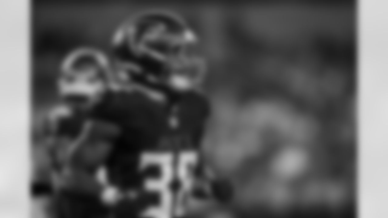 Atlanta Falcons running back Nathan Carter #38 during the Preseason Game against the Dallas Cowboys at AT&T Stadium in Arlington, Texas on Friday, August 22, 2025. (Photo by Jay Bendlin/Atlanta Falcons)