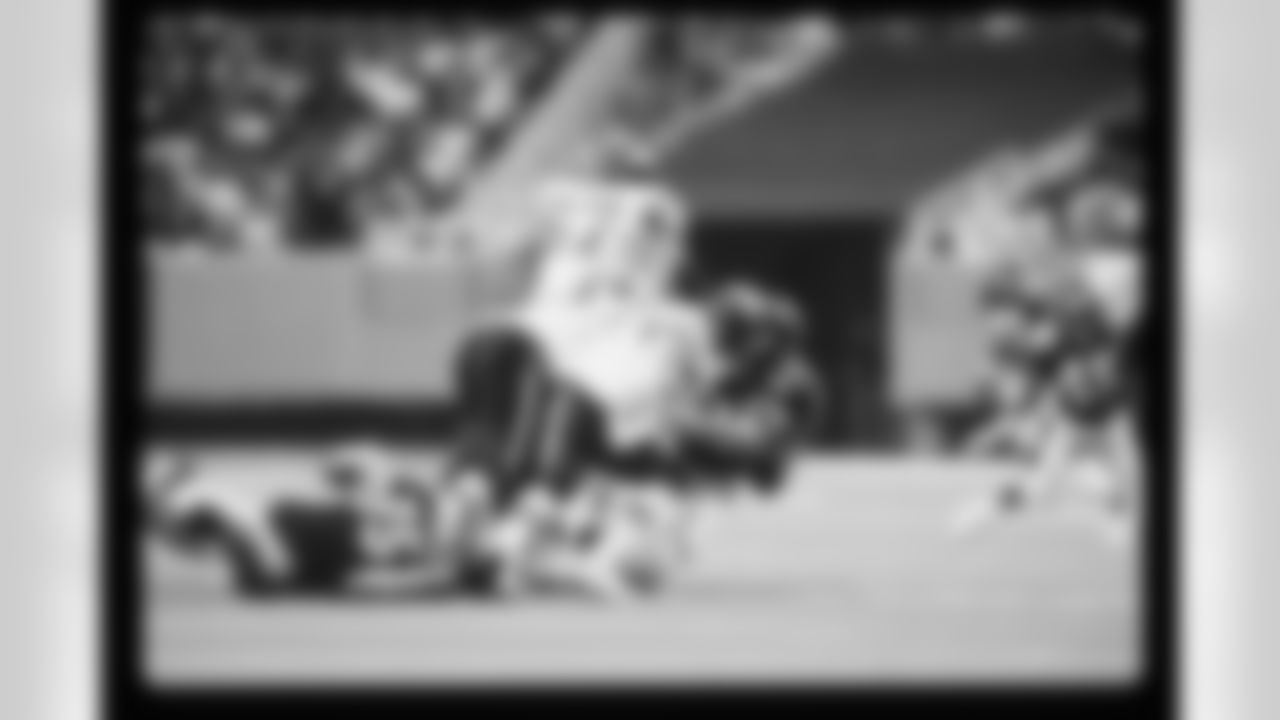 Atlanta Falcons defensive end Jumpy Geathers #97 during the game in Atlanta against the San Diego Chargers on November 6, 1994.