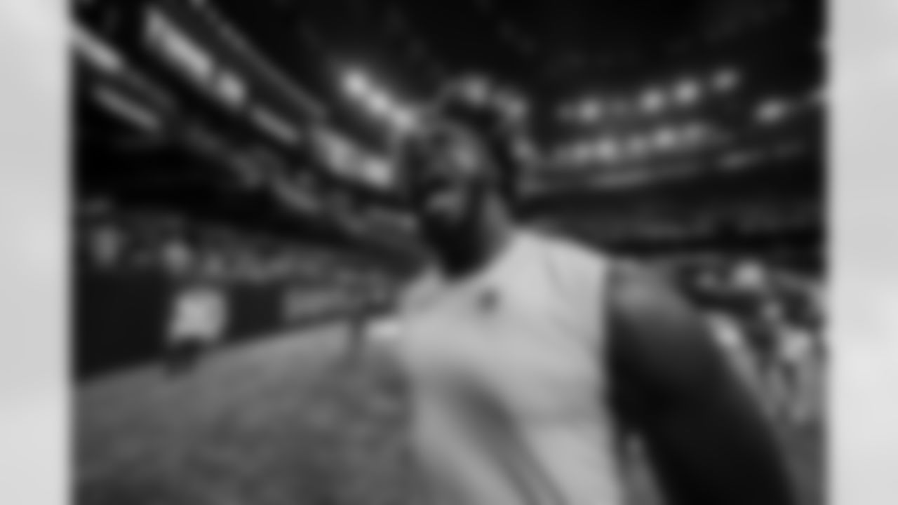 Atlanta Falcons edge rusher Jalon Walker #11 during the Week 12 Game against the New Orleans Saints at Caesars Superdome in New Orleans, Louisiana on Sunday, November 23, 2025. (Photo by Taylor McLaughlin/Atlanta Falcons)