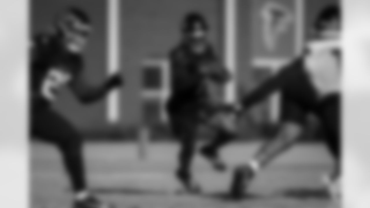 Atlanta Falcons running back Bijan Robinson #7 during practice at Atlanta Falcons Training Facility in Flowery Branch, Georgia, on Thursday, January 1, 2026. (Photo by Taylor McLaughlin/Atlanta Falcons)