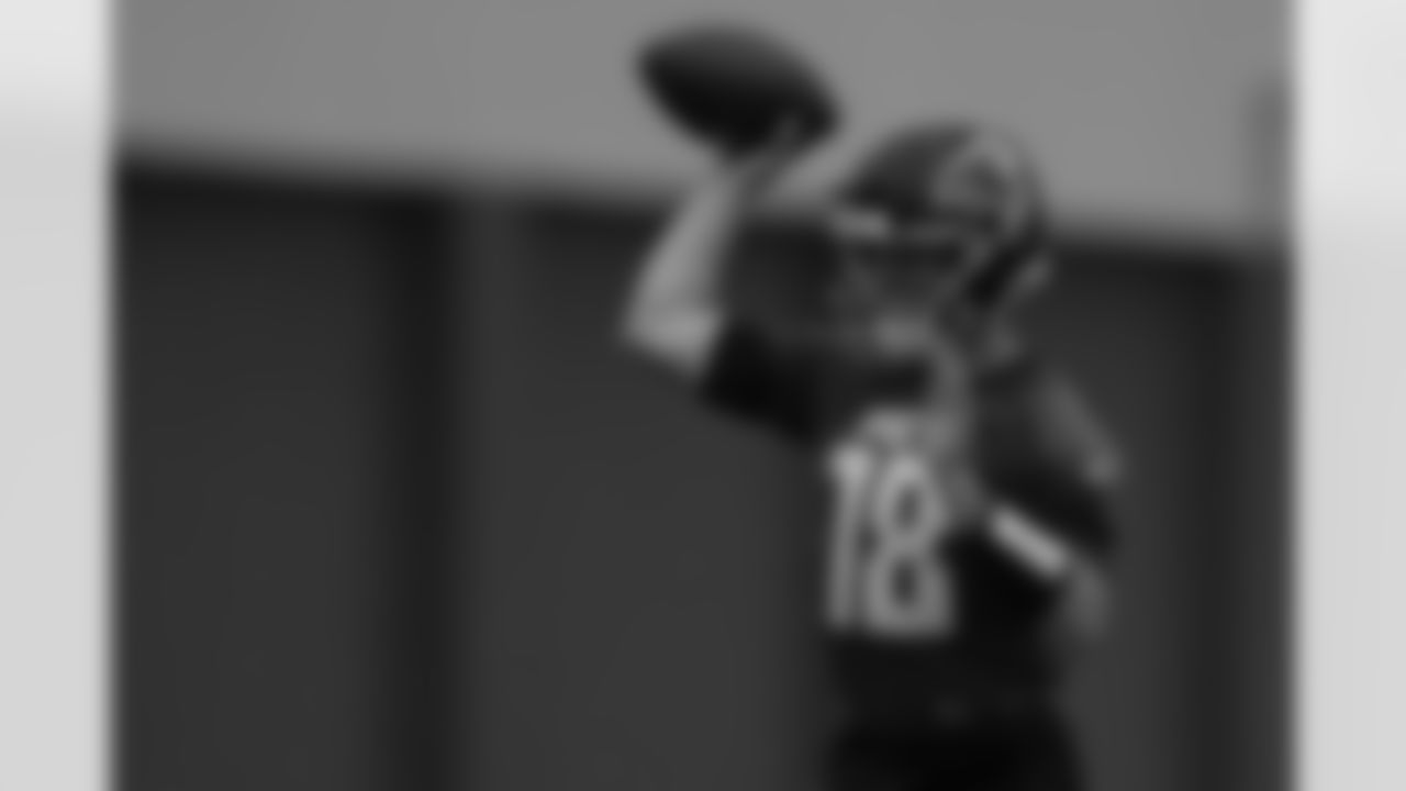 Atlanta Falcons quarterback Kirk Cousins #18 during practice at Atlanta Falcons Training Facility in Flowery Branch, Georgia, on Thursday, September 12, 2024. (Photo by Jay Bendlin/Atlanta Falcons)