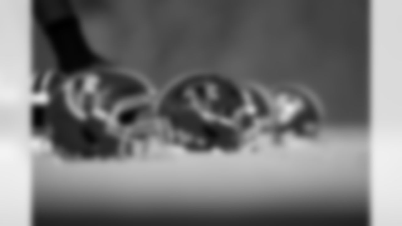 Atlanta Falcons throwback helmets during practice at Atlanta Falcons Training Facility in Flowery Branch, Georgia, on Wednesday, December 24, 2025. (Photo by Jay Bendlin/Atlanta Falcons)