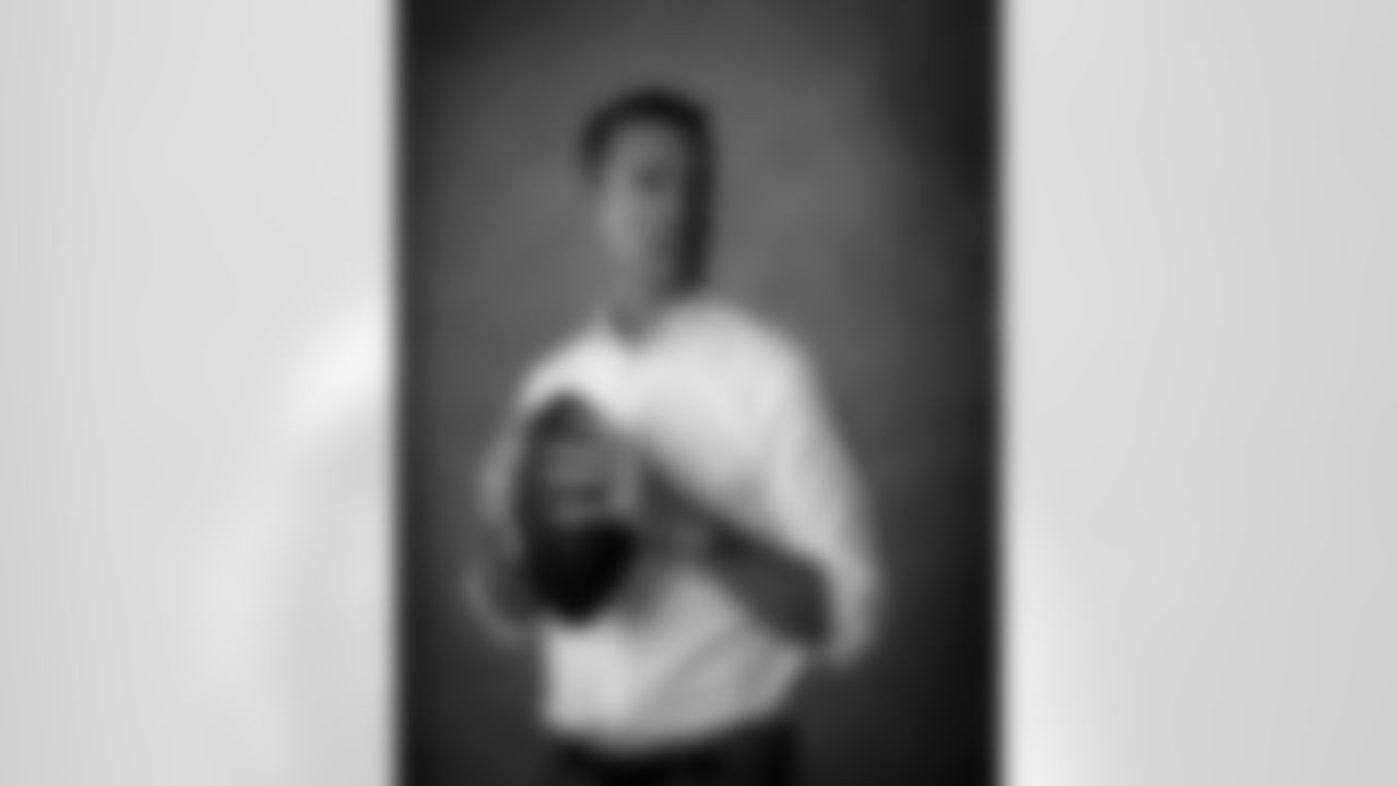 Matt Ryan poses for portraits for his retirement announcement inside the Atlanta Falcons headquarters in Flowery Branch, Georgia, on Monday, April 8, 2024. (Photo by Brandon Magnus/Atlanta Falcons)