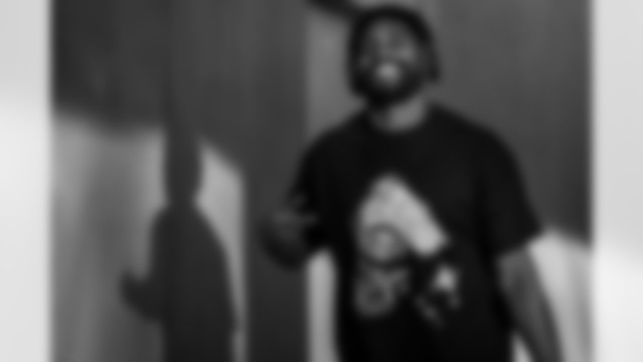 Atlanta Falcons outside linebacker Divine Deablo #0 arrives before the Week 17 Game against the Los Angeles Rams at Mercedes-Benz Stadium in Atlanta, Georgia on Monday, December 29, 2025. (Photo by Jay Bendlin/Atlanta Falcons)