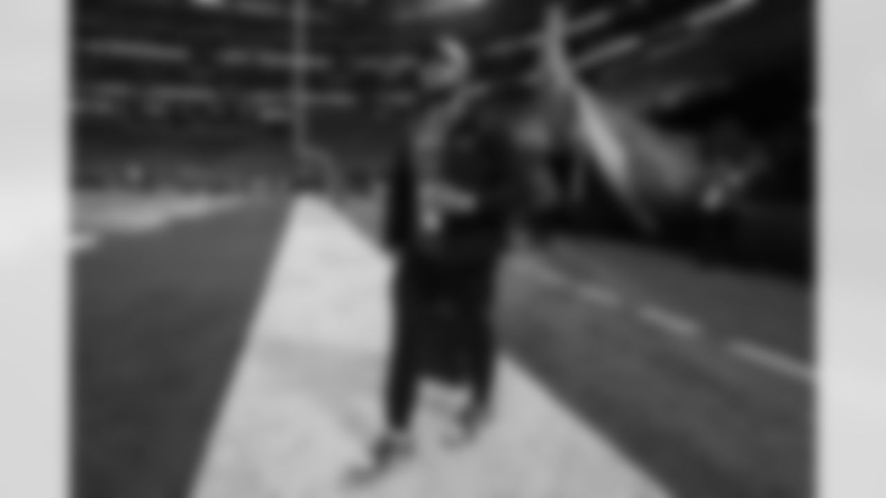 Atlanta Falcons long snapper Liam McCullough #49 arrives prior to the Week 14 Game against the Minnesota Vikings at U.S Bank Stadium in Minneapolis, Minnesota on Sunday, December 8, 2024. (Photo by Jay Bendlin/Atlanta Falcons)