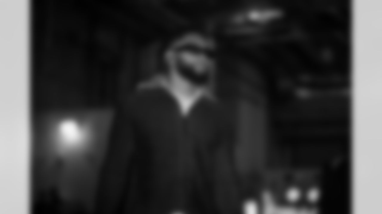 Atlanta Falcons wide receiver KhaDarel Hodge #4 arrives before the Week 13 Game against the New York Jets at Metlife Stadium in East Rutherford, New Jersey on Sunday, November 30, 2025. (Photo by Jay Bendlin/Atlanta Falcons)