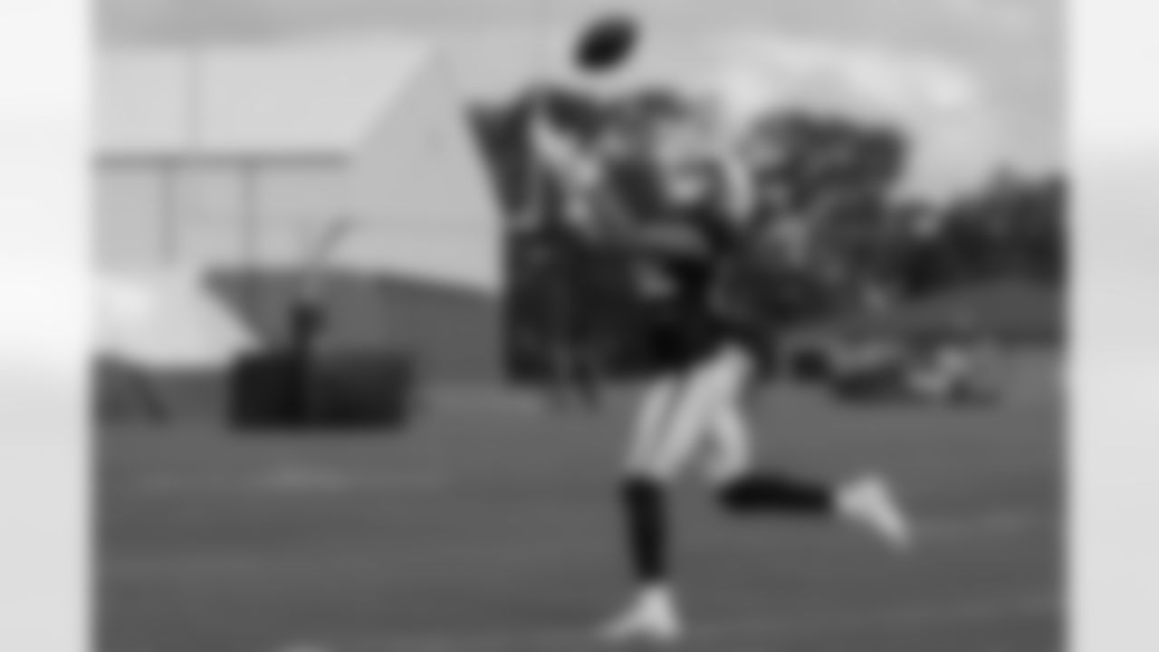 Atlanta Falcons wide receiver Casey Washington #82 during practice at AT&T Training Camp at Atlanta Falcons Training Facility in Flowery Branch, Georgia, on Wednesday, August 6, 2025. (Photo by Taylor McLaughlin/Atlanta Falcons)