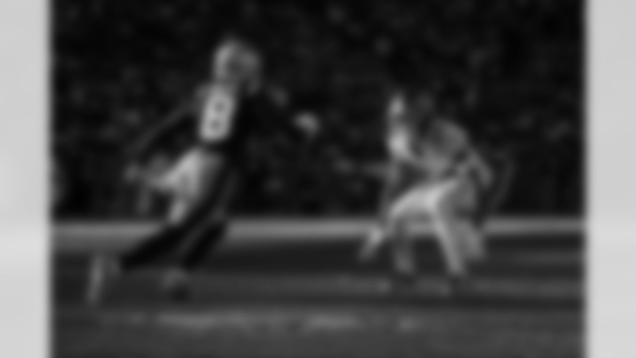 Atlanta Falcons cornerback A.J. Terrell #24 defends during the second quarter of the Week 9 Game against the New England Patriots at Gillette Stadium in Foxborough, Massachusetts on Sunday, November 2, 2025. (Photo by Taylor McLaughlin/Atlanta Falcons)