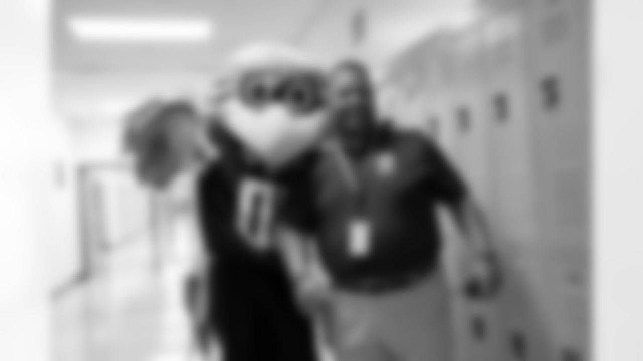 Scenes from the Freddie-Grams Teacher Appreciation Day at Meadowcreek High School in Norcross, Ga. And at Berkmar High School in Lilburn, Ga. on Monday, August 12, 2024. (Steven Burroughs/Atlanta Falcons)