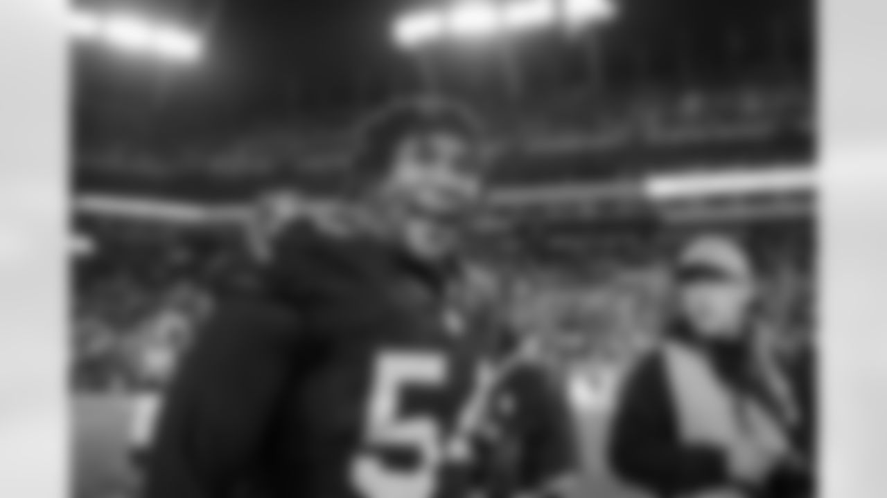 Atlanta Falcons defensive tackle Brandon Dorlus #54 reacts during the Week 15 Game against the Tampa Bay Buccaneers at Raymond James Stadium in Tampa, Florida on Thursday, December 11, 2025. (Photo by Mitch Martin/Atlanta Falcons)