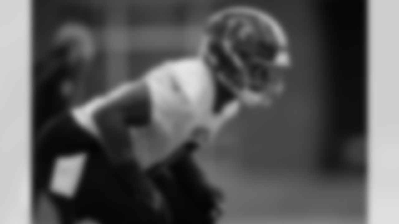 Atlanta Falcons outside linebacker Divine Deablo #0 during practice at Atlanta Falcons Training Facility in Flowery Branch, Georgia, on Wednesday, December 24, 2025. (Photo by Jay Bendlin/Atlanta Falcons)