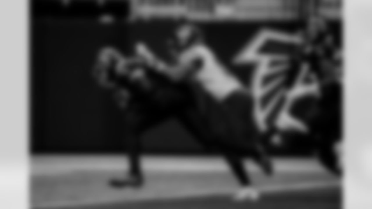 Atlanta Falcons safety Xavier Watts #31 during the Week 4 Game against the Washington Commanders at Mercedes-Benz Stadium in Atlanta, Ga. on Sunday, September 28, 2025. (Photo by Taylor McLaughlin/Atlanta Falcons)