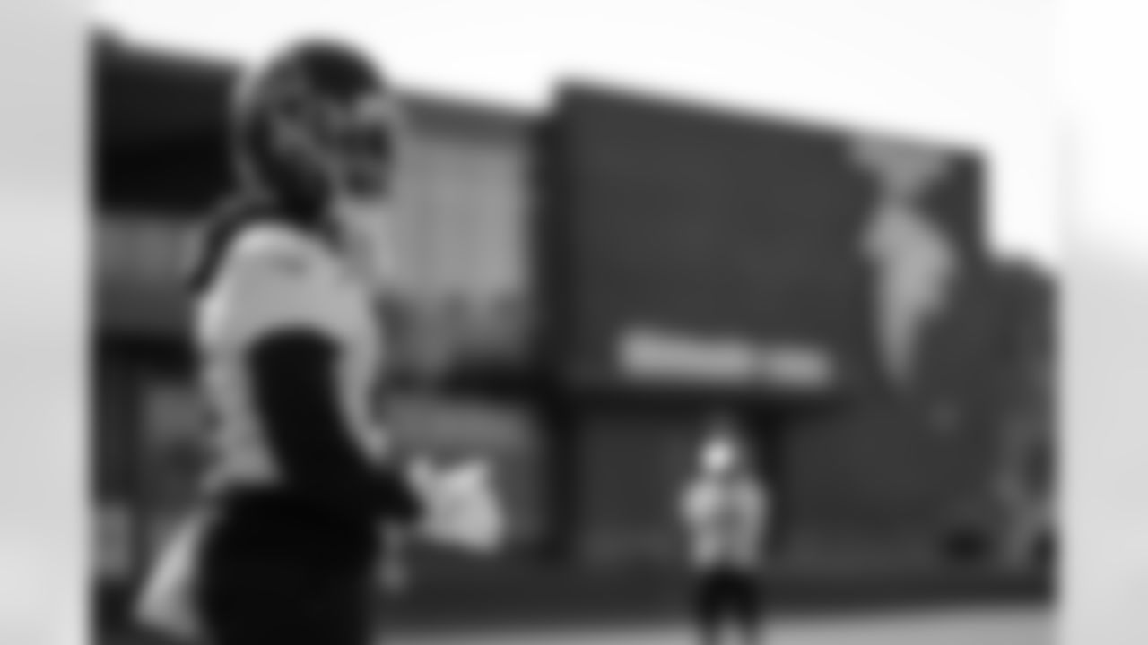 Atlanta Falcons wide receiver KhaDarel Hodge #4 during practice at Atlanta Falcons Training Facility in Flowery Branch, Georgia, on Wednesday, November 26, 2025. (Photo by Taylor McLaughlin/Atlanta Falcons)